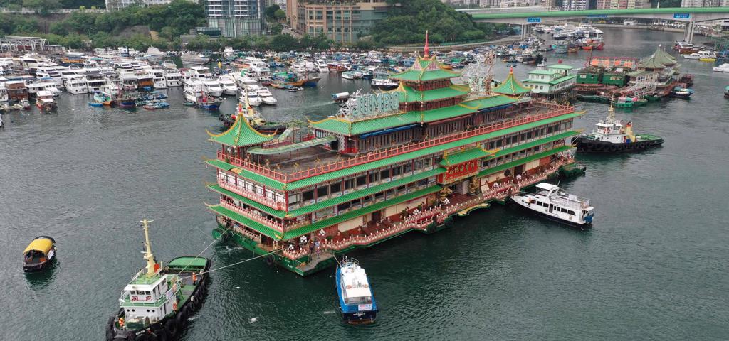 Famous Hong Kong landmark Jumbo Floating has sunk